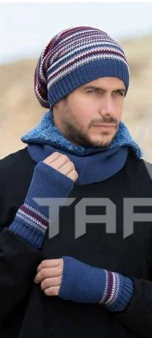 ست کلاه و شال گردن مردانه