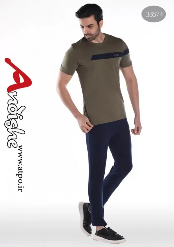 Jade green t-shirt and men's pants set
